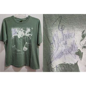 Vintage SIGNED Jimmy Wayne Short Sleeve T Shirt Green‎ Size Medium Country Music